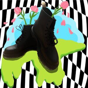 Dr. Martens Vegan 1460 Bex Mono Boots Women's Size 9